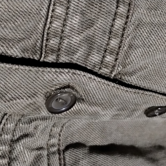 YFB Denim Jumpsuit XS or M Olive Button down s/s nwt - Picture 8 of 12